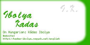 ibolya kadas business card